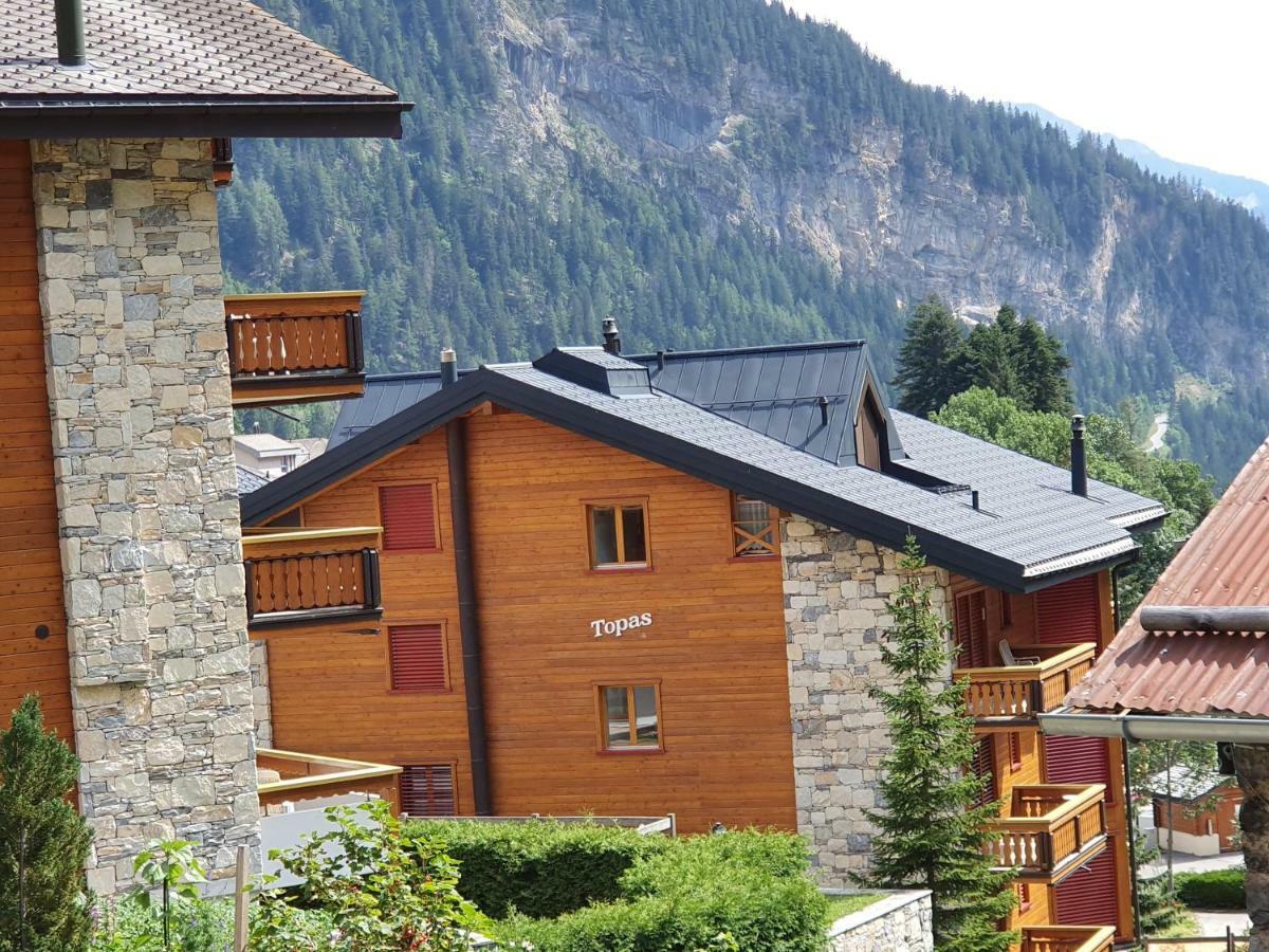 Moderne Wohnung Im Zentrum Von Leukerbad, Haus Topas Exteriör bild